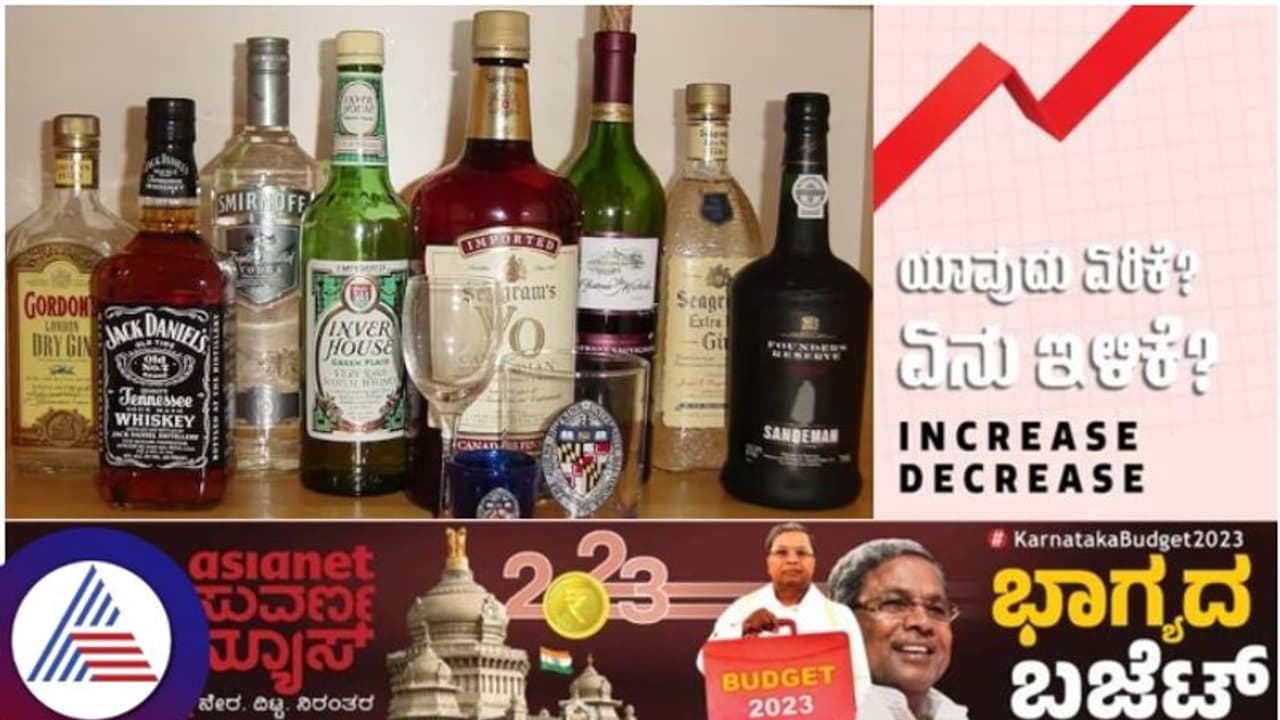 Karnataka Budget 2023 ಅಬಕಾರಿ ಸುಂಕ ಶೇ.20 ಹೆಚ್ಚಳ: ಮದ್ಯದ ದರ ಭಾರಿ ಏರಿಕೆ Karnataka Budget 2023 ಅಬಕಾರಿ ಸುಂಕ ಶೇ.20 ಹೆಚ್ಚಳ: ಮದ್ಯದ ದರ ಭಾರಿ ಏರಿಕೆ