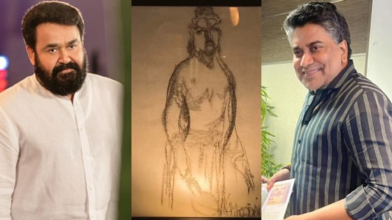 'ലാലേട്ടന്‍ ഭീമനായാല്‍ എങ്ങനെ'; മോഹന്‍ലാലിനെ നോക്കി നമ്പൂതിരി വരച്ച ചിത്രം പങ്കുവച്ച് വി എ ശ്രീകുമാര്‍