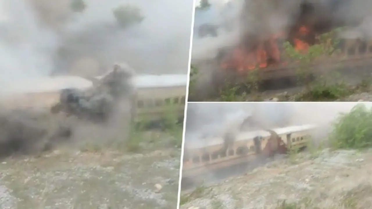 WATCH: Dramatic moments of fire engulfing 3 coaches of Falaknuma Express in Telangana go viral