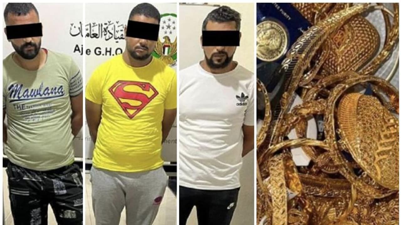 ജ്വല്ലറിയില്‍ വന്‍ കവര്‍ച്ച; 11 ലക്ഷം ദിര്‍ഹത്തിന്റെ സ്വര്‍ണം കവര്‍ന്ന പ്രതികളെ 12 മണിക്കൂറില്‍ പിടികൂടി 