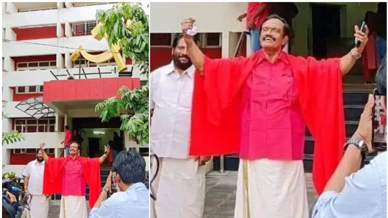 'വരണം വരണം മി. ഇന്ദുചൂഡൻ'; ചുവന്ന ഷാൾ അണിഞ്ഞ് ഭീമൻ രഘു എകെജി സെന്ററിന് മുന്നിൽ; ആഘോഷമാക്കി സിപിഎം നേതാക്കൾ 'വരണം വരണം മി. ഇന്ദുചൂഡൻ'; ചുവന്ന ഷാൾ അണിഞ്ഞ് ഭീമൻ രഘു എകെജി സെന്ററിന് മുന്നിൽ; ആഘോഷമാക്കി സിപിഎം നേതാക്കൾ