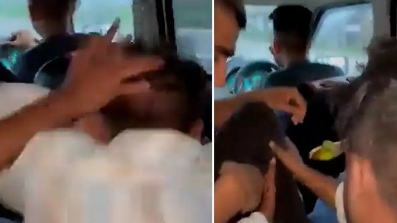 Amid MP urination case, video shows man licking another person's feet in Gwalior | WATCH Amid MP urination case, video shows man licking another person's feet in Gwalior | WATCH