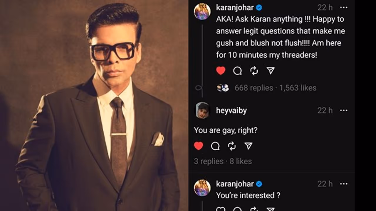 ನೀವು ಸಲಿಂಗ ಕಾಮಿ ಅಲ್ವಾ? ನೆಟ್ಟಿಗನ ಪ್ರಶ್ನೆಗೆ ಕರಣ್ ಜೋಹರ್ ಕೊಟ್ಟ ಉತ್ತರ ವೈರಲ್ ನೀವು ಸಲಿಂಗ ಕಾಮಿ ಅಲ್ವಾ? ನೆಟ್ಟಿಗನ ಪ್ರಶ್ನೆಗೆ ಕರಣ್ ಜೋಹರ್ ಕೊಟ್ಟ ಉತ್ತರ ವೈರಲ್