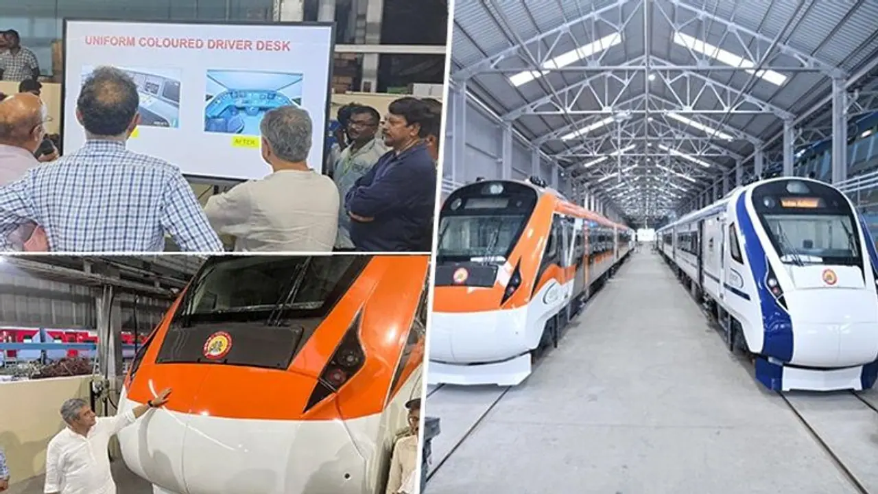 Vande Bharat train gets a makeover, new look inspired by Tricolour; Check details Vande Bharat train gets a makeover, new look inspired by Tricolour; Check details