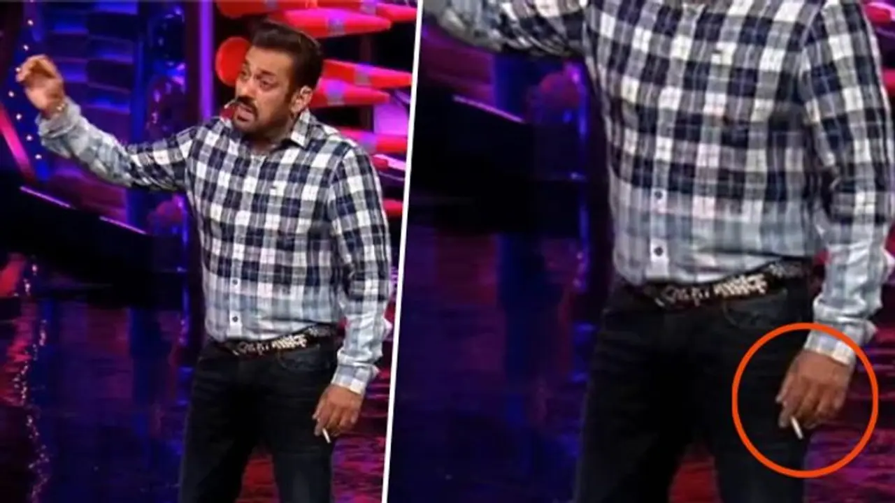 సిగరెట్ కాల్చుతూ.. స్టేజ్ పైకి వచ్చిన సల్మాన్ ఖాన్.. మండిపడుతున్న నెటిజన్లు.. 