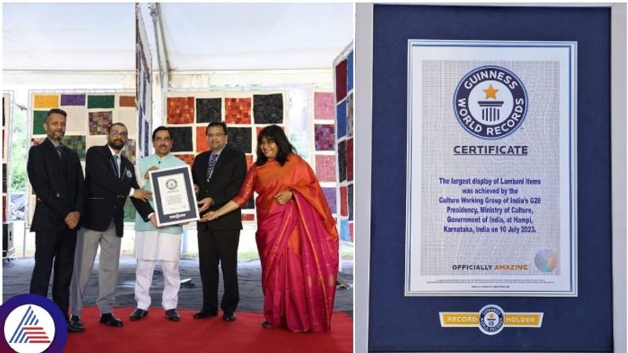 Lambani embroidery exhibition in Hampi breaks Guinness World Record
