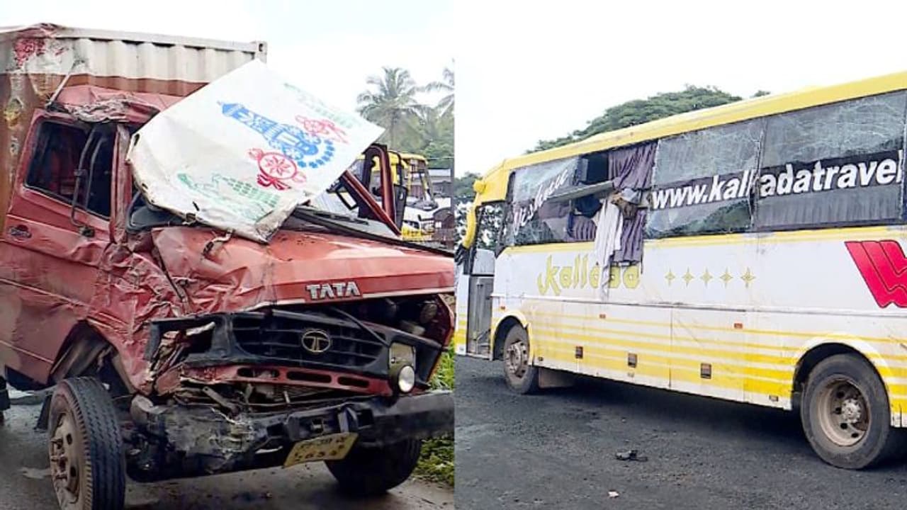 Tourist bus collides with truck in Kannur; one killed