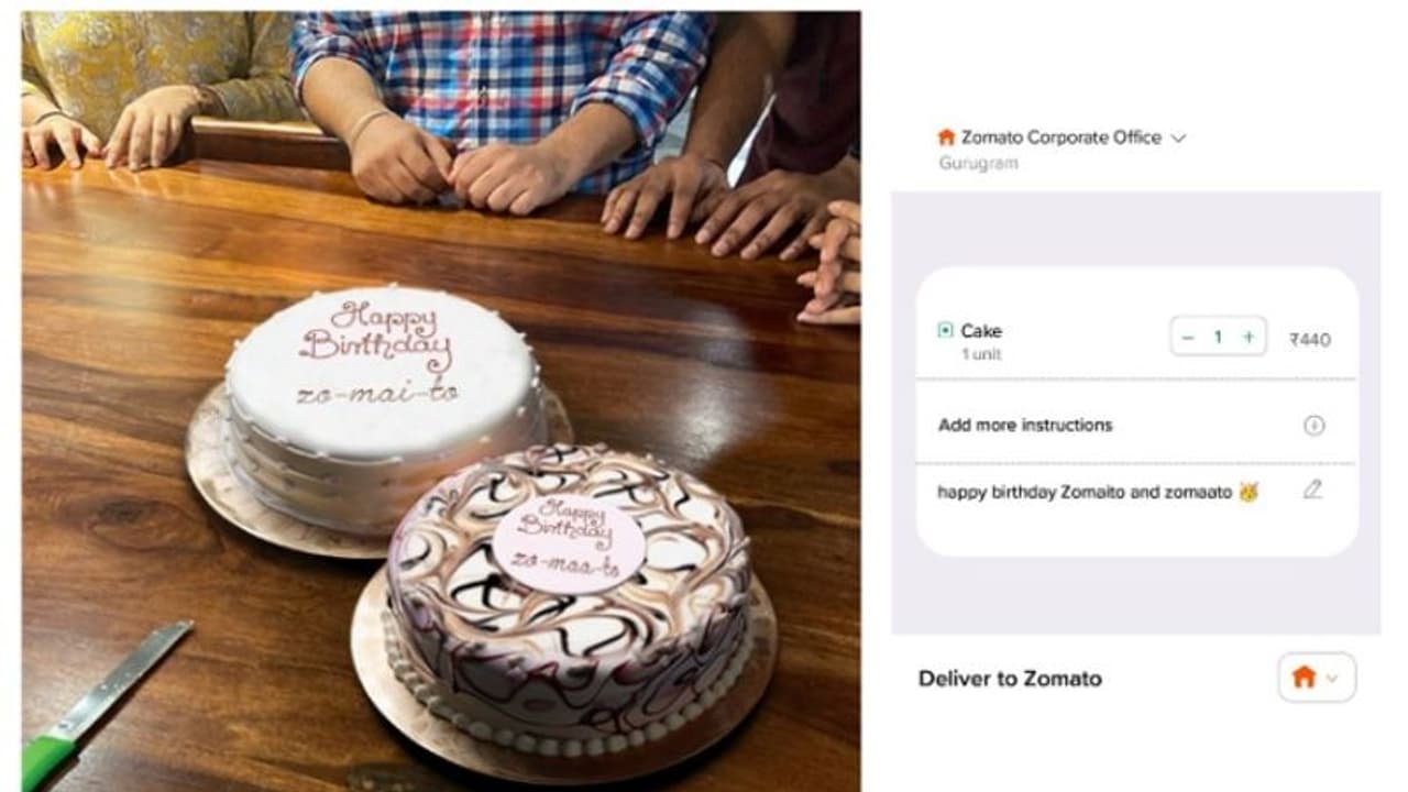 'ഹാപ്പി ബർത്ത്ഡേ സൊ മൈ റ്റോ'; സൊമാറ്റോയുടെ ജന്മദിനം അതും സ്വിഗ്ഗി കൊണ്ട് പോയെന്ന് കുറിപ്പ് ! 'ഹാപ്പി ബർത്ത്ഡേ സൊ മൈ റ്റോ'; സൊമാറ്റോയുടെ ജന്മദിനം അതും സ്വിഗ്ഗി കൊണ്ട് പോയെന്ന് കുറിപ്പ് !