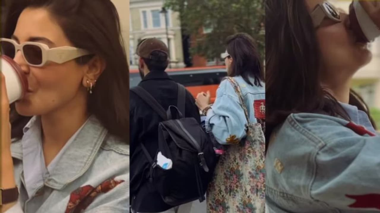 லண்டனில் காஃபி கப்புடன் உலா வரும் அனுஷ்கா சர்மா; வீடியோ எடுக்கும் விராட் கோலி! லண்டனில் காஃபி கப்புடன் உலா வரும் அனுஷ்கா சர்மா; வீடியோ எடுக்கும் விராட் கோலி!