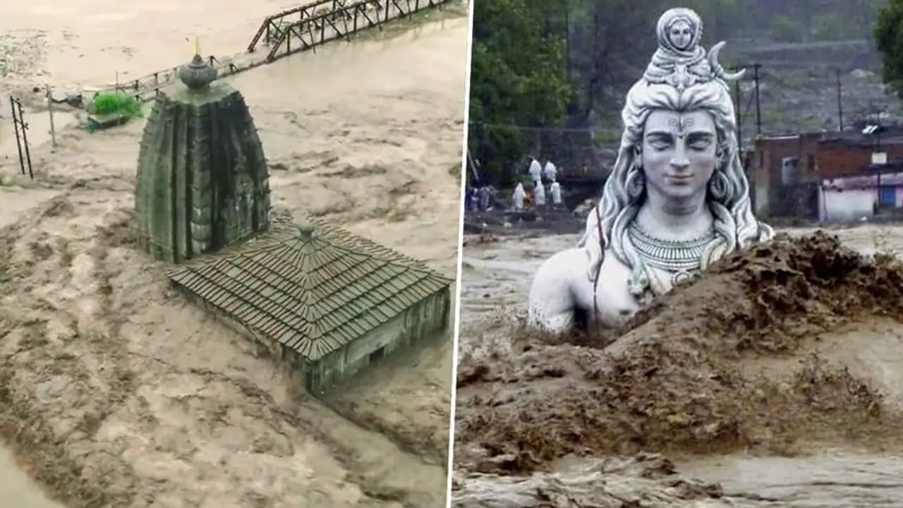 Himachal Pradesh floods: Panchvaktra temple stands tall in grim reminder of Rishikesh's Shiva statue in 2013