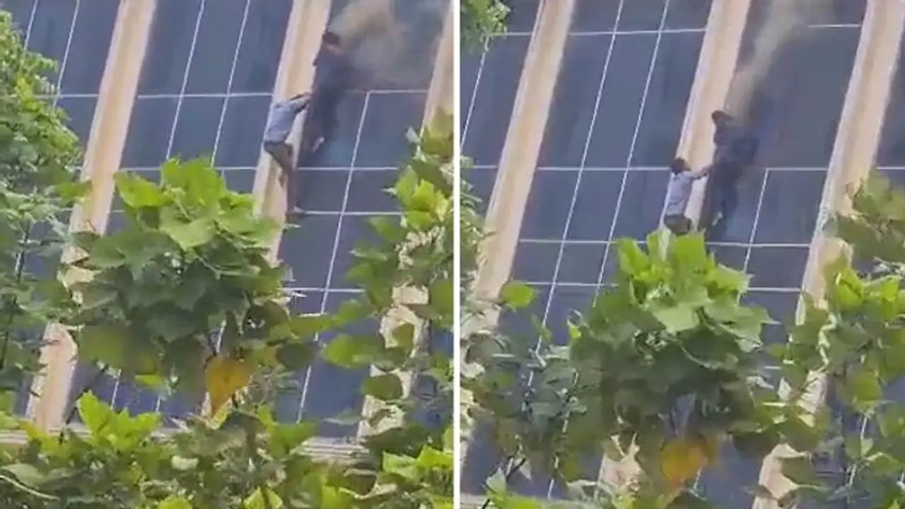 WATCH: Fire breaks out at Great Noida shopping complex; videos of people jumping from windows go viral WATCH: Fire breaks out at Great Noida shopping complex; videos of people jumping from windows go viral