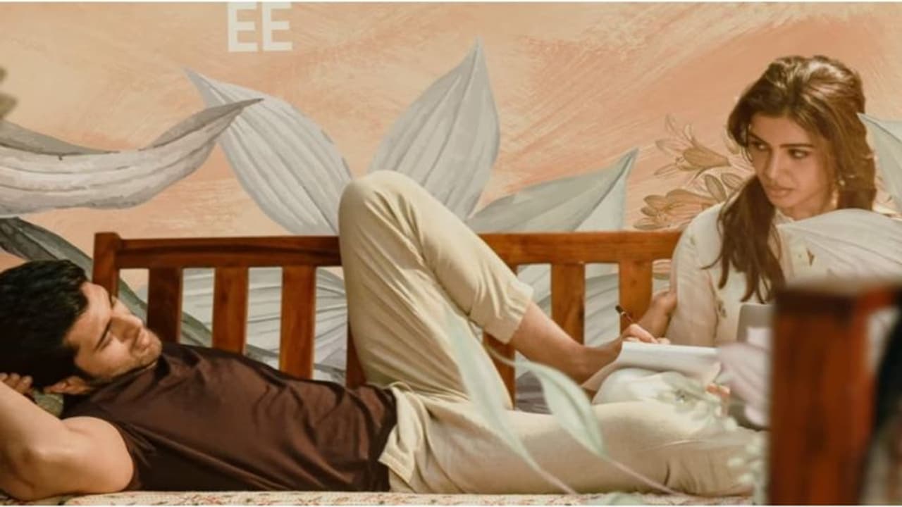 Kushi: Samantha Ruth Prabhu slammed for sharing poster where Vijay Deverakonda keeps leg on her Kushi: Samantha Ruth Prabhu slammed for sharing poster where Vijay Deverakonda keeps leg on her