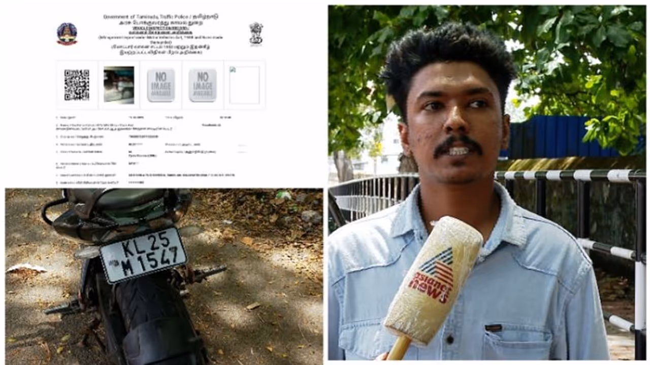 കൊല്ലത്ത് വീട്ടിൽ നിർത്തിയിട്ട പൾസർ ബൈക്കിന് നട്ടപ്പാതിരയ്ക്ക് തമിഴ്നാട് എംവിഡി പിഴ! 14000 അടക്കണം കൊല്ലത്ത് വീട്ടിൽ നിർത്തിയിട്ട പൾസർ ബൈക്കിന് നട്ടപ്പാതിരയ്ക്ക് തമിഴ്നാട് എംവിഡി പിഴ! 14000 അടക്കണം