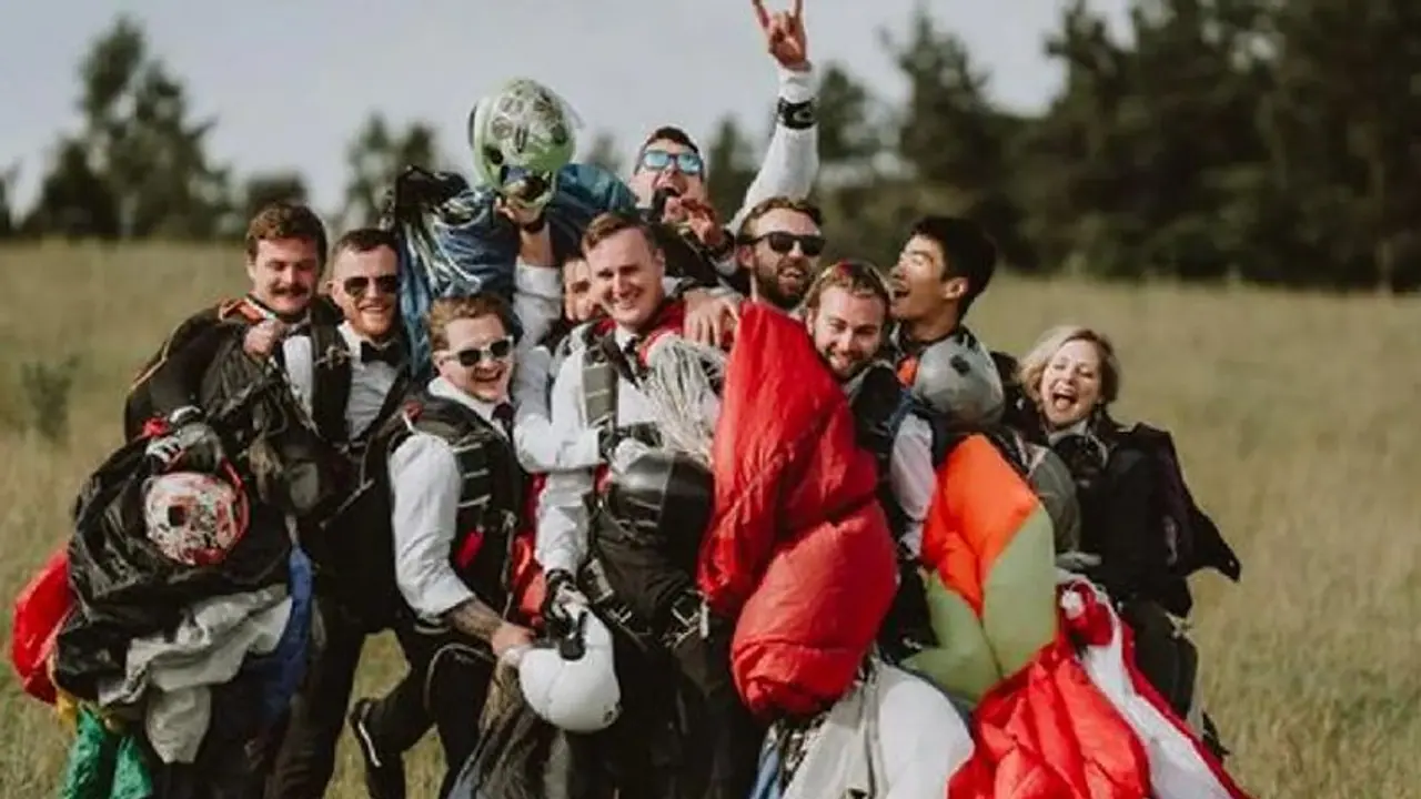 WATCH: UK Army veteran makes James Bond style entry to his wedding by skydiving into venue; video goes viral