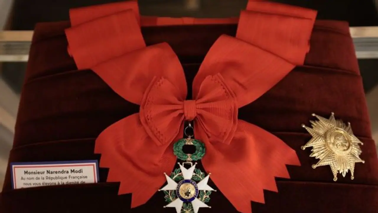 PM Modi awarded Legion of Honour, the highest French award (PHOTOS) PM Modi awarded Legion of Honour, the highest French award (PHOTOS)