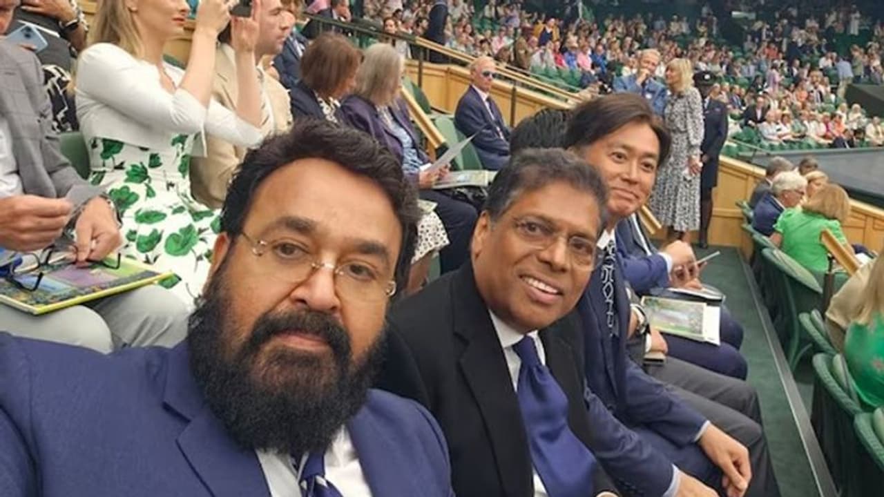 Mohanlal at Wimbledon 2023: Malayalam superstar enjoys match with his friends in London Mohanlal at Wimbledon 2023: Malayalam superstar enjoys match with his friends in London