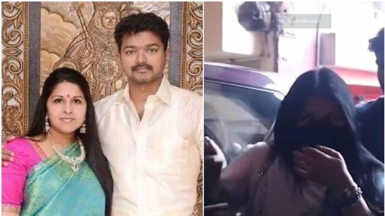 ವಿಚ್ಛೇದನ ವದಂತಿ ಬೆನ್ನಲ್ಲೇ ಏಕಾಂಗಿಯಾಗಿ ಚಿತ್ರಮಂದಿರಕ್ಕೆ ಬಂದ ದಳಪತಿ ವಿಜಯ್ ಪತ್ನಿ: ವಿಡಿಯೋ ವೈರಲ್ 