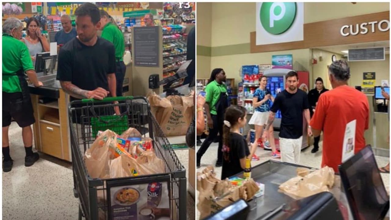 അംഗരക്ഷകരില്ല! സാധാരണക്കാരനായി വീട്ടുസാധനങ്ങള്‍ മേടിച്ച് സൂപ്പര്‍ മാര്‍ക്കറ്റിലൂടെ കൈവണ്ടിയുമുന്തി മെസി