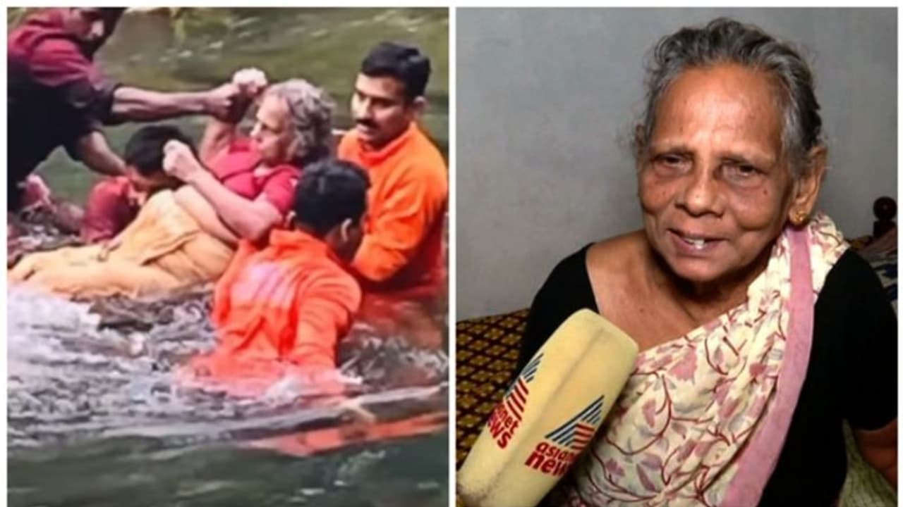 ഒഴുക്കിൽപെട്ടു, 12 മണിക്കൂറിന് ശേഷം കണ്ടെത്തി; ജീവിതത്തിലേക്ക് തിരിച്ചെത്തിയ ആശ്വാസത്തിൽ 70കാരി കമലാക്ഷി