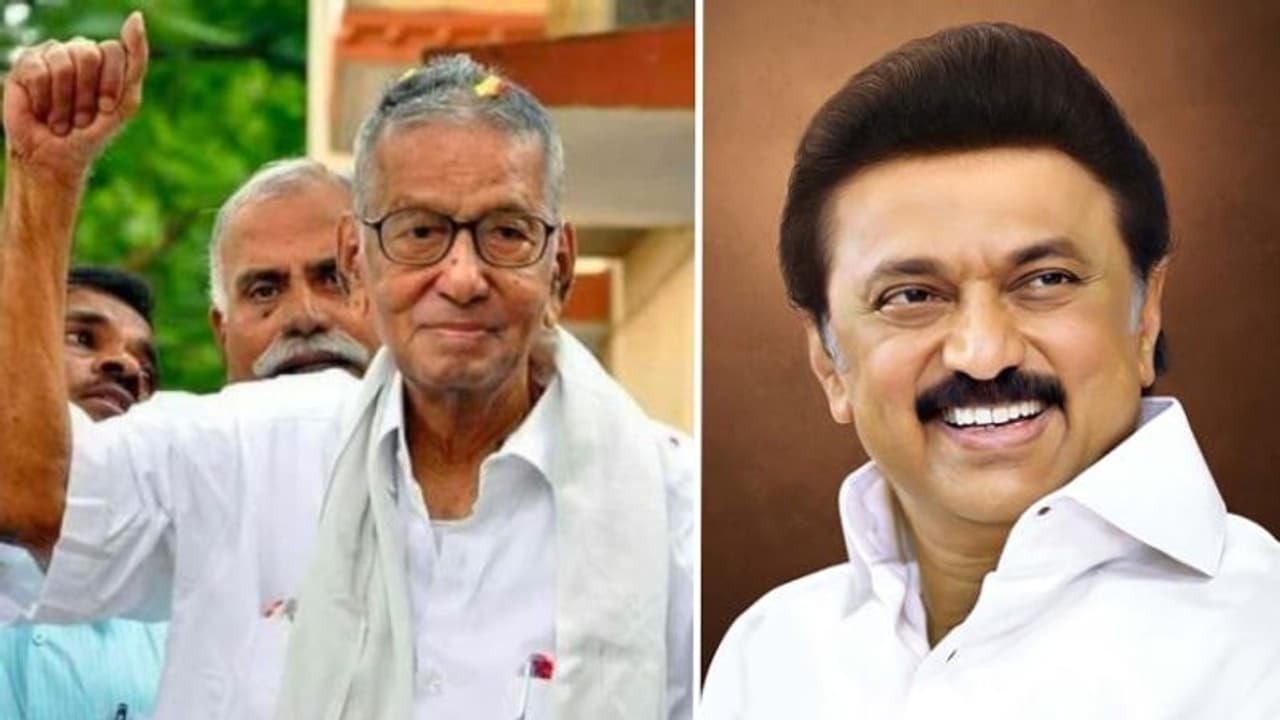 Sankaraiah : தகைசால் தமிழர் சங்கரய்யாவுக்கு கௌரவ டாக்டர் பட்டம் அதிரடி அறிவிப்பை வெளியிட்டார் முதல்வர் Sankaraiah : தகைசால் தமிழர் சங்கரய்யாவுக்கு கௌரவ டாக்டர் பட்டம் அதிரடி அறிவிப்பை வெளியிட்டார் முதல்வர்