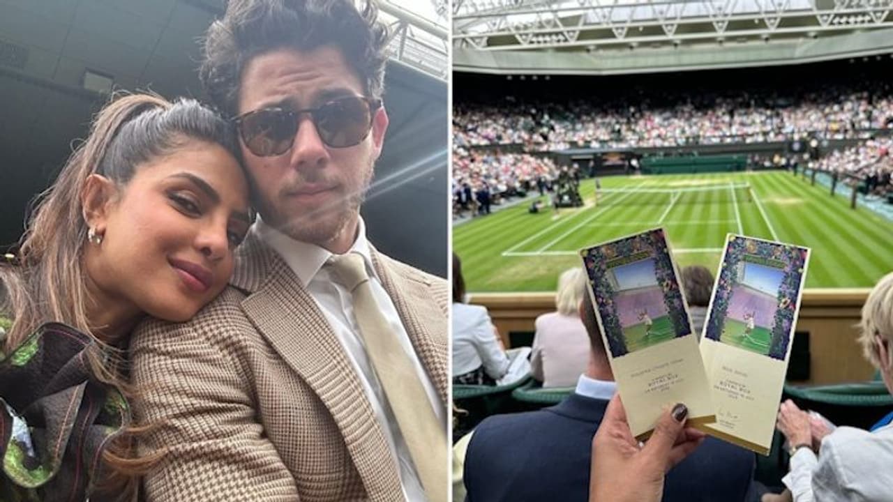 Priyanka Chopra, Nick Jonas attend Wimbledon: Couple looks stylish as they watch tennis tournament in London Priyanka Chopra, Nick Jonas attend Wimbledon: Couple looks stylish as they watch tennis tournament in London