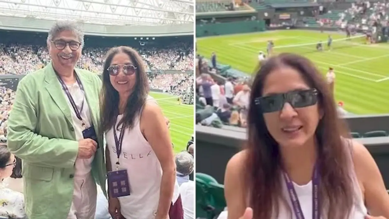 Neena Gupta attends Wimbledon match with her husband Vivek Mehra (Video and Pictures)