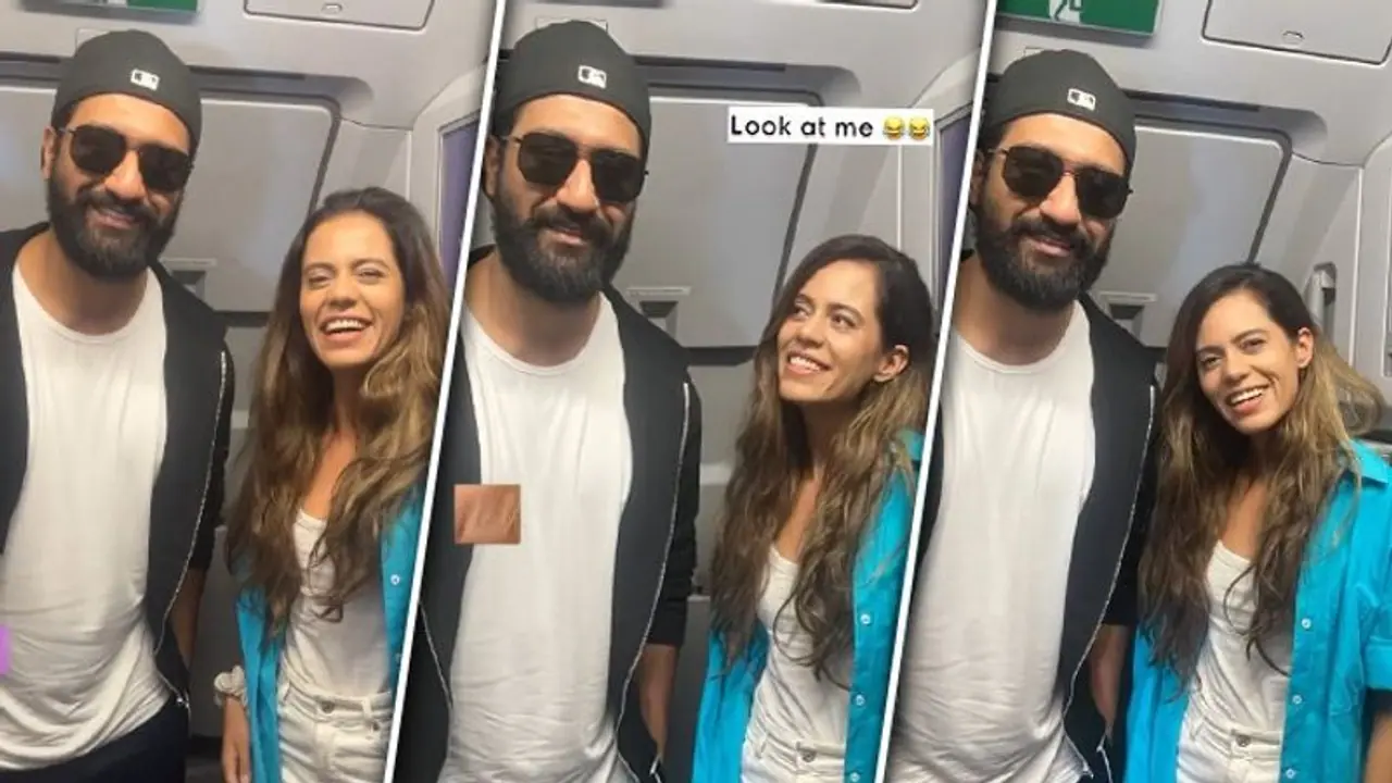 Female fan bumps into Vicky Kaushal on same flight and the reaction is adorable, WATCH video