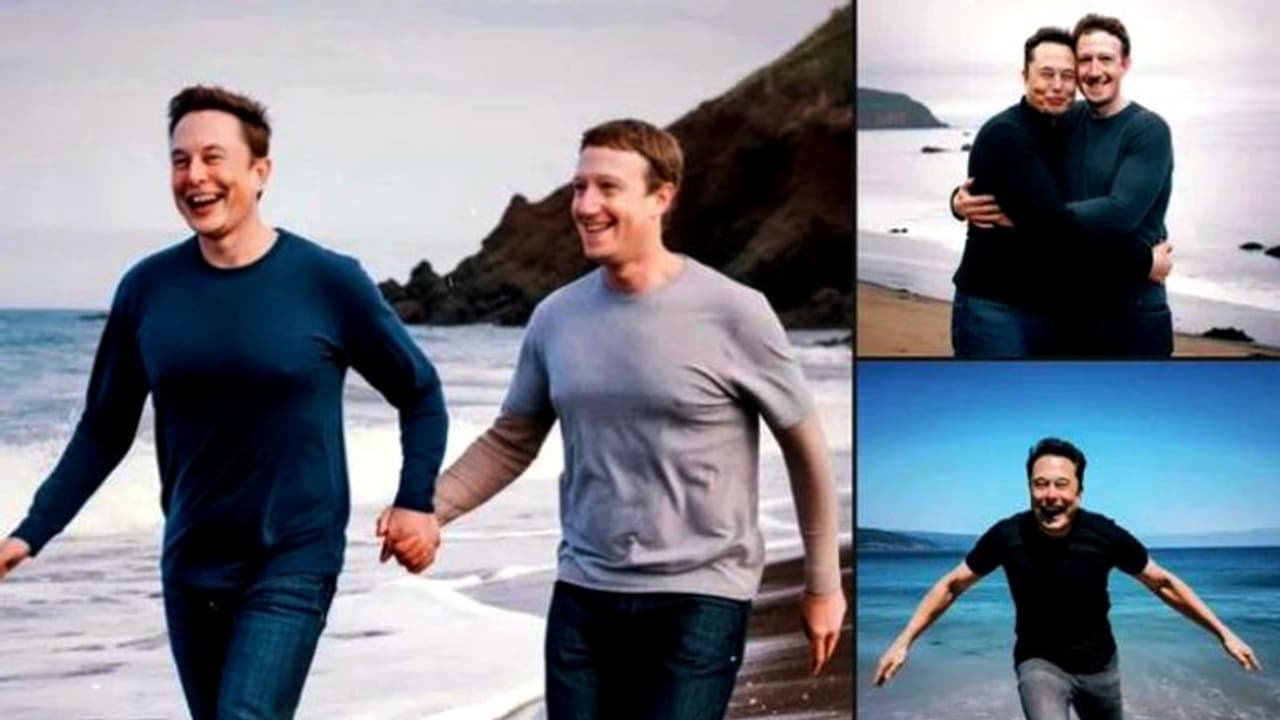 കെട്ടിപ്പിടിച്ചും കടലിൽ കളിച്ചും ഇലോൺ മസ്‌കും മാർക്ക് സക്കർബർഗും; ചിത്രത്തിന് പിന്നിലെ കഥ ഇങ്ങനെ 