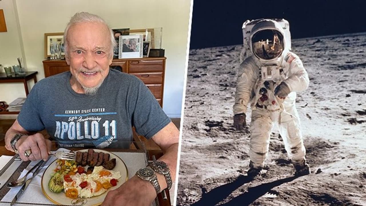 Buzz Aldrin, second man on moon, celebrates Apollo 11's 54th anniversary with special steak and eggs meal Buzz Aldrin, second man on moon, celebrates Apollo 11's 54th anniversary with special steak and eggs meal