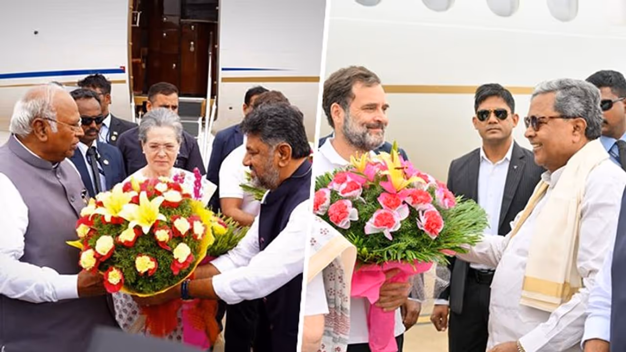Opposition meeting: Mallikarjun Kharge, Sonia Gandhi, Akhilesh Yadav and others arrive in Bengaluru