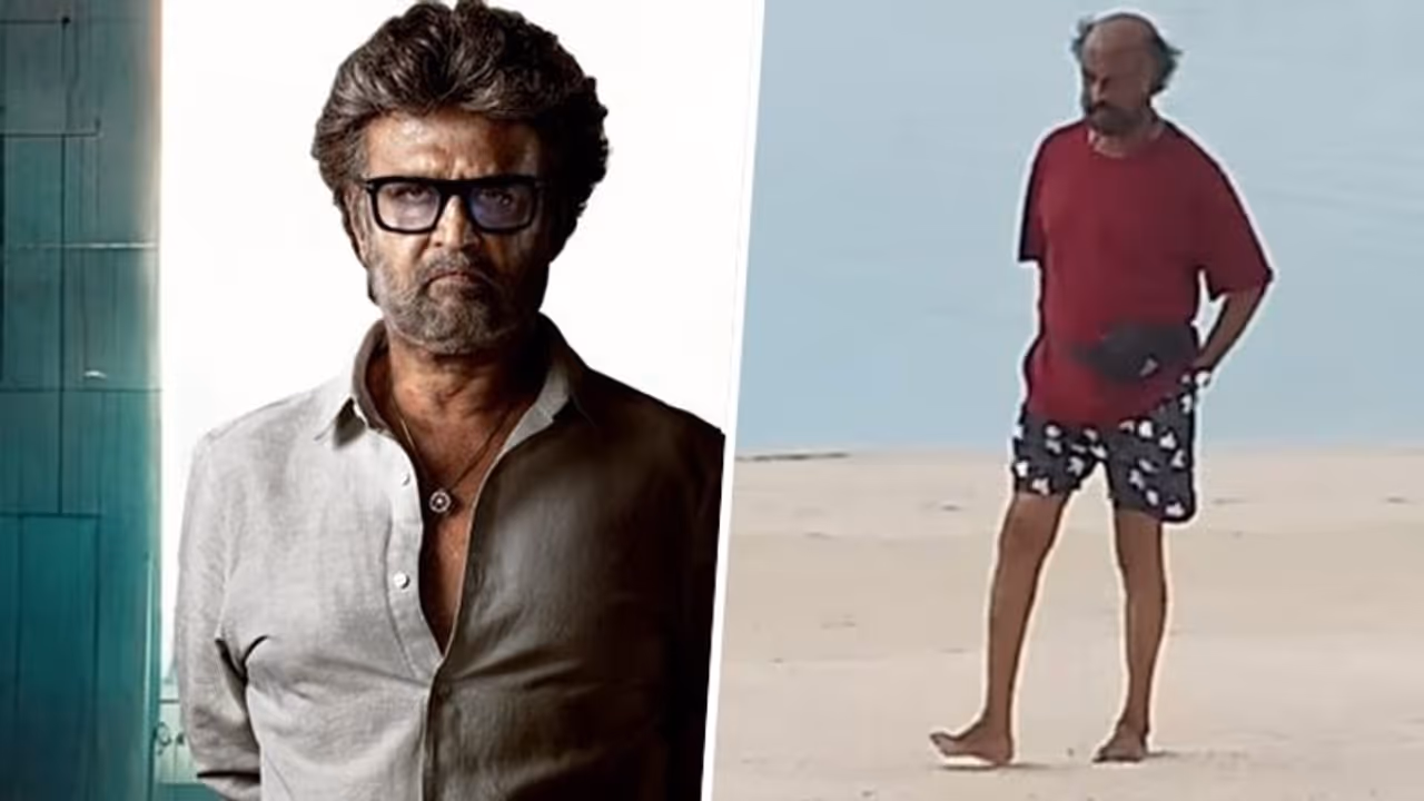 Rajinikanth in Maldives: Jailer star spotted walking on the beach; photo goes viral Rajinikanth in Maldives: Jailer star spotted walking on the beach; photo goes viral