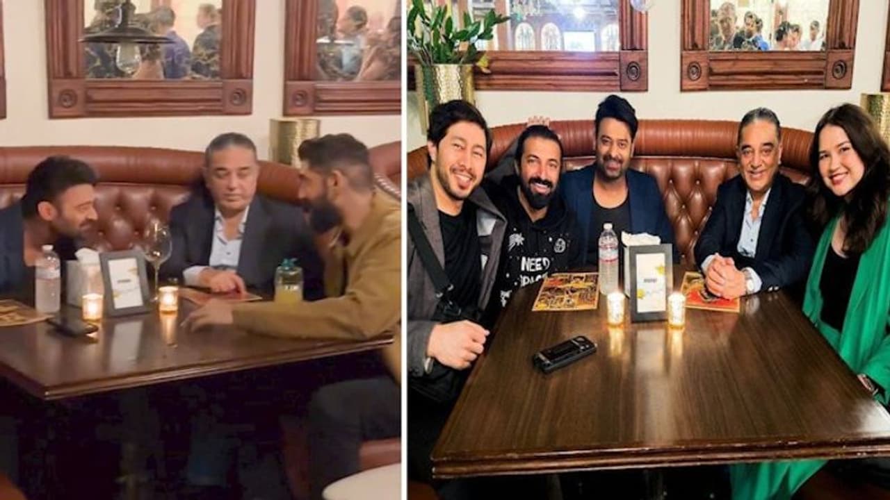 San Diego Comic Con: Prabhas, Kamal Haasan, Rana Dagubati spend evening together ahead of 'Project K' launch San Diego Comic Con: Prabhas, Kamal Haasan, Rana Dagubati spend evening together ahead of 'Project K' launch