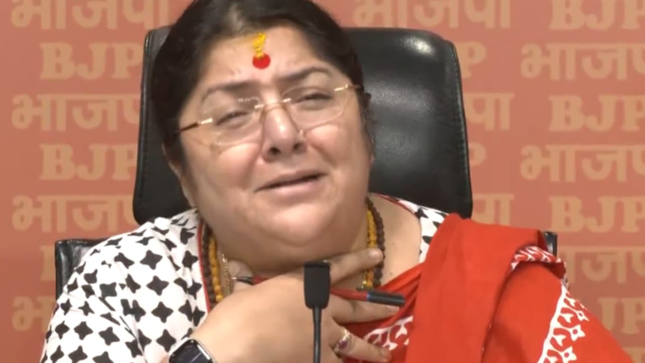 WATCH | BJP MP Locket Chatterjee breaks down on violence against women during Bengal panchayat polls