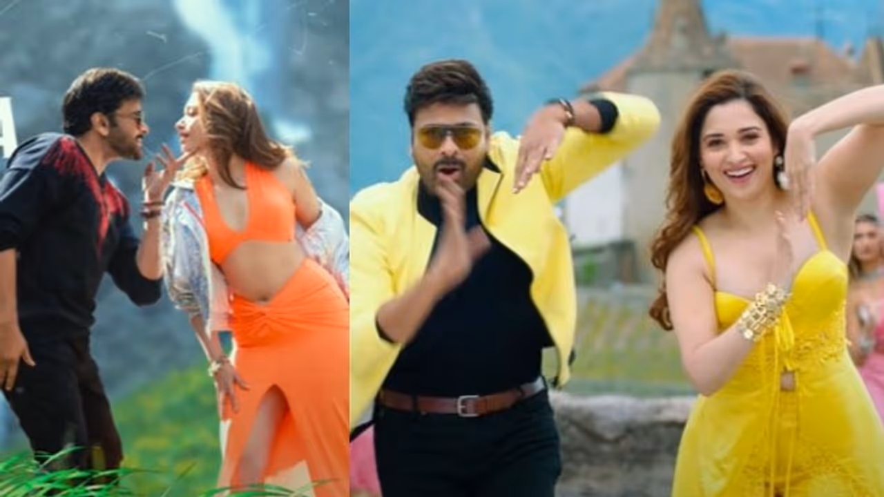 మంచు కొండల్లో 'మిల్కీ బ్యూటీ' అంటూ మెగాస్టార్, తమన్నా ఆటా పాట.. యూట్యూబ్ షేక్ అయ్యేలా లిరికల్ వీడియో 