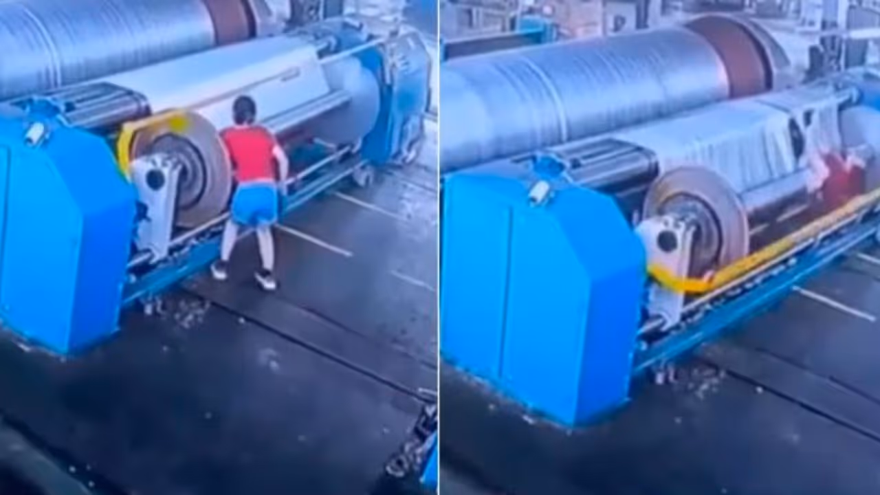 ಮಹಿಳೆಯನ್ನು ಎಳೆದುಕೊಂಡ ರೋಲಿಂಗ್ ಮಿಷಿನ್: ಭಯಾನಕ ವೀಡಿಯೋ ವೈರಲ್ ಮಹಿಳೆಯನ್ನು ಎಳೆದುಕೊಂಡ ರೋಲಿಂಗ್ ಮಿಷಿನ್: ಭಯಾನಕ ವೀಡಿಯೋ ವೈರಲ್