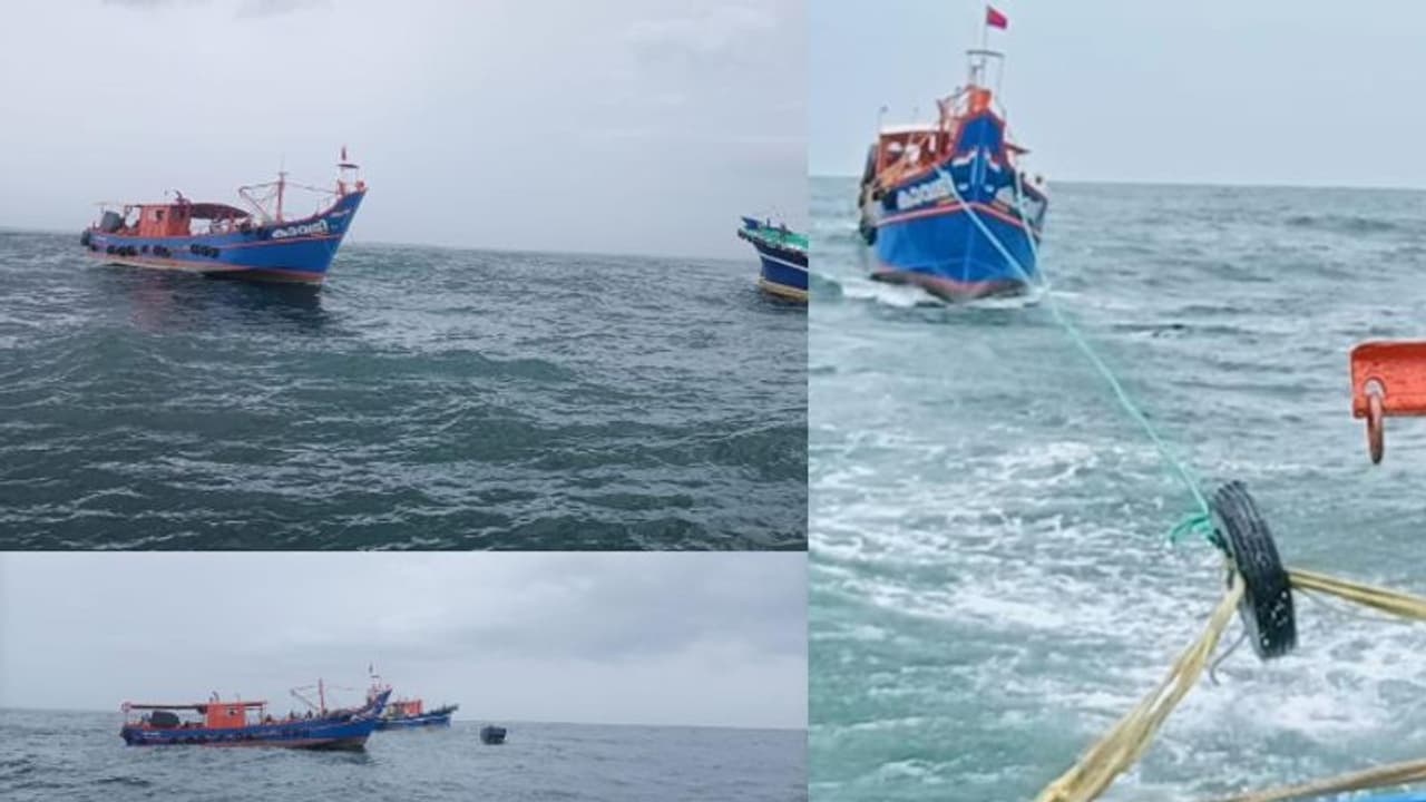 ചേറ്റുവയിൽ നിന്ന് 50 തൊഴിലാളികളുമായി മീൻ പിടിക്കാൻ പോയ 'കാവടി' എഞ്ചിൻ നിലച്ച് നടുക്കടലിൽ; രക്ഷയായി ഫിഷറീസ് ചേറ്റുവയിൽ നിന്ന് 50 തൊഴിലാളികളുമായി മീൻ പിടിക്കാൻ പോയ 'കാവടി' എഞ്ചിൻ നിലച്ച് നടുക്കടലിൽ; രക്ഷയായി ഫിഷറീസ്