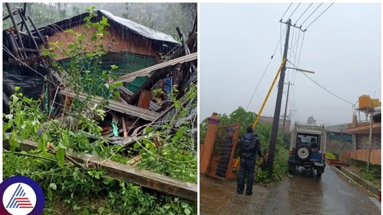 ಕೊಡಗಿನಲ್ಲಿ ಮತ್ತೆ ಭೂ ಕುಸಿತ ಭೀತಿ: ಐದು ದಿನಗಳ ಭರ್ಜರಿ ಮಳೆಗೆ ಧರೆಗುರುಳಿದ ಮರ, ವಿದ್ಯುತ್‌ ಕಂಬಗಳು 
