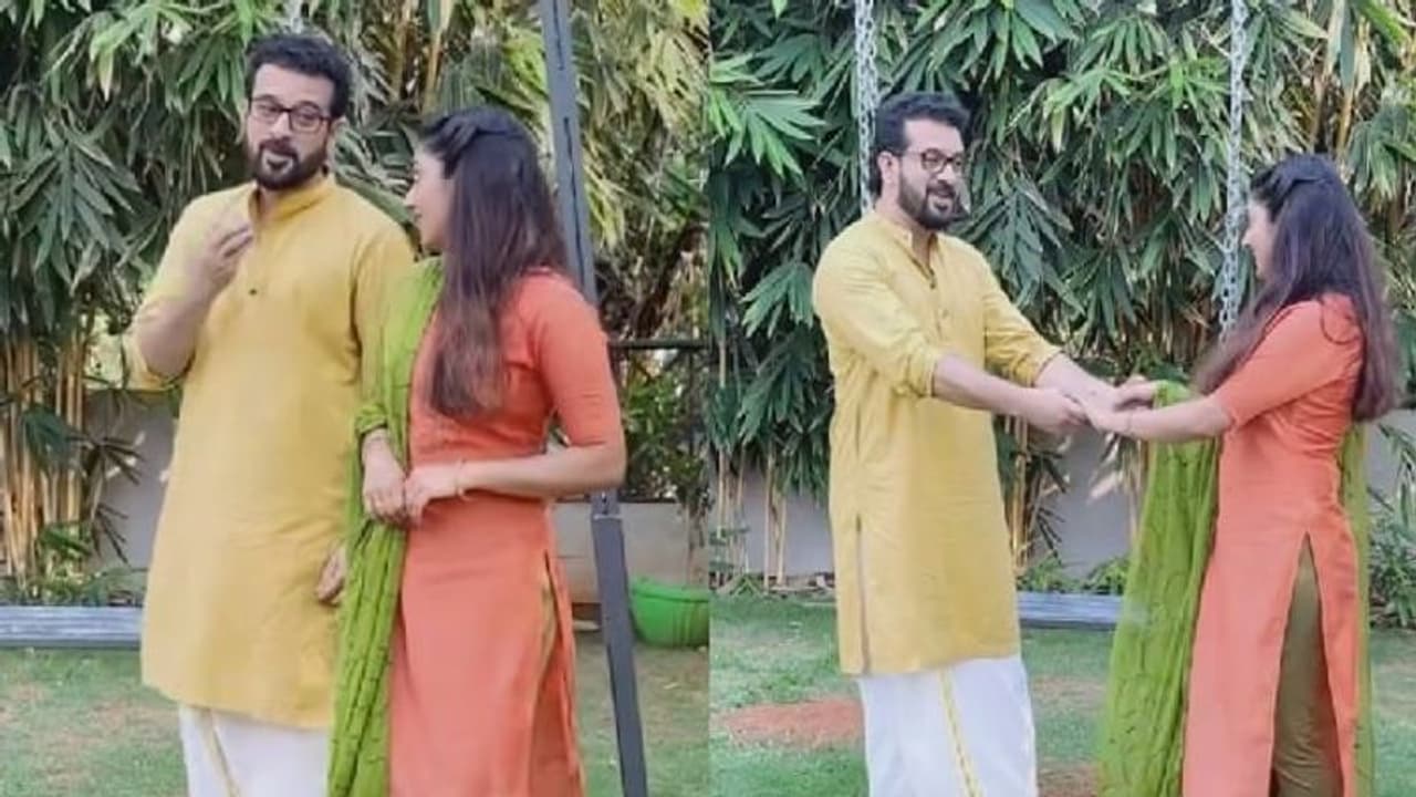 ലൊക്കേഷനിൽ റൊമാന്‍റിക് നായകനായി സാജൻ സൂര്യ: വീഡിയോ