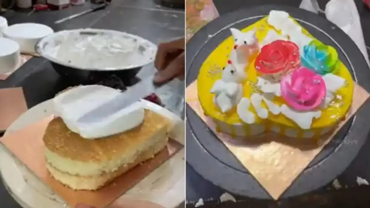 'ഇങ്ങനെയാണ് കേക്ക് ഉണ്ടാക്കുന്നത് എന്ന് കരുതിയില്ല, അറപ്പ് തോന്നുന്നു'; വീഡിയോ വൈറലാകുന്നു
