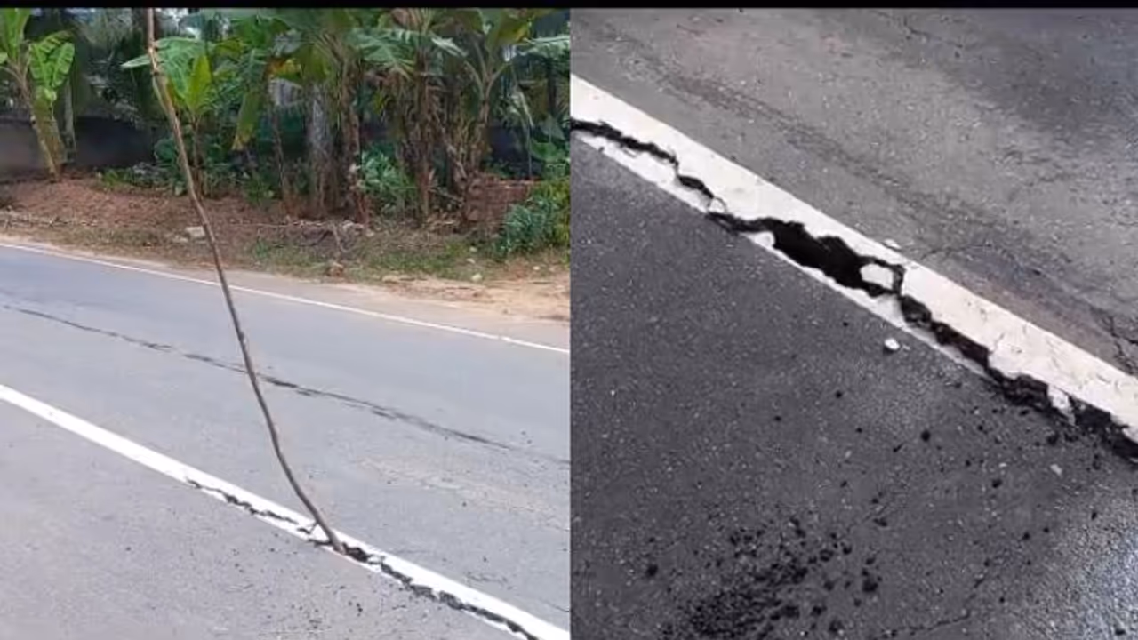 പണി പൂര്ത്തിയായിട്ട് 2 വര്ഷം; മലയോര ഹൈവേയിലെ കുറ്റിച്ചൽ കാര്യോട് ഭാഗത്തെ റോഡില് വിള്ളൽ പണി പൂര്ത്തിയായിട്ട് 2 വര്ഷം; മലയോര ഹൈവേയിലെ കുറ്റിച്ചൽ കാര്യോട് ഭാഗത്തെ റോഡില് വിള്ളൽ