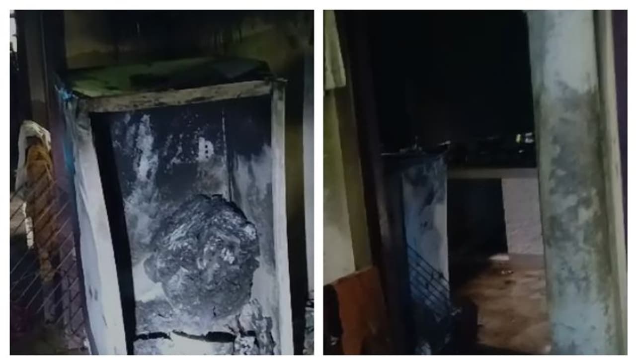 തീയും പുകയും കണ്ട് നാട്ടുകാർ ഓടിയെത്തി, ഫ്രിഡ്ജ് പൊട്ടിത്തെറിച്ചു; വീട്ടുകാർ രക്ഷപ്പെട്ടത് തലനാരിഴയ്ക്ക് തീയും പുകയും കണ്ട് നാട്ടുകാർ ഓടിയെത്തി, ഫ്രിഡ്ജ് പൊട്ടിത്തെറിച്ചു; വീട്ടുകാർ രക്ഷപ്പെട്ടത് തലനാരിഴയ്ക്ക്