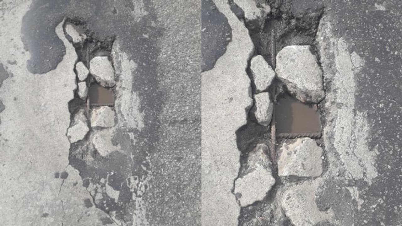 ദേ വീണ്ടും കുഴി; വെട്ടിപ്പൊളിച്ച് നന്നാക്കിയത് 70 ലേറെ തവണ, വടക്കഞ്ചേരി മണ്ണുത്തി 6 വരി പാത വീണ്ടും തകർന്നു