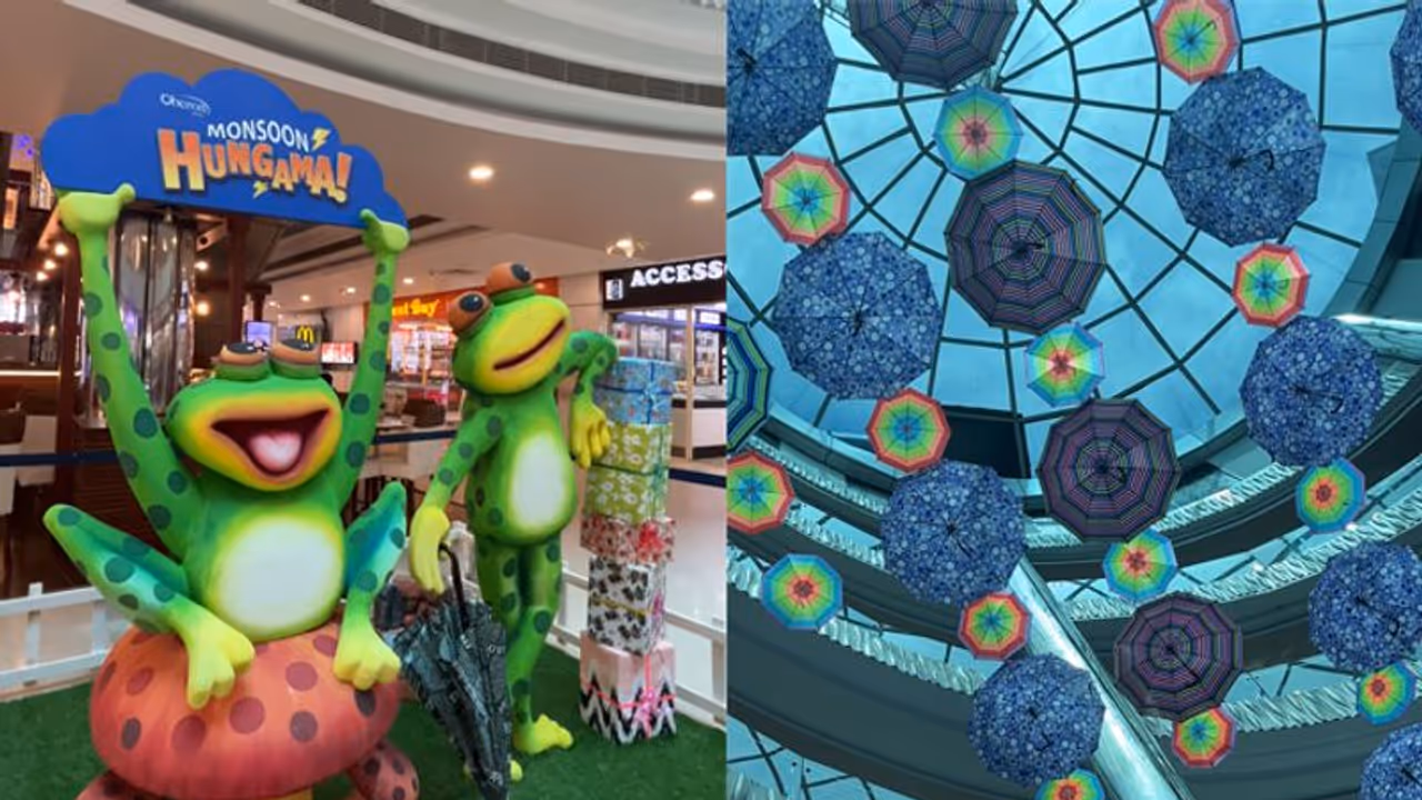 വർണ്ണക്കുടകൾ നിവർത്തി മഴയെ വരവേറ്റ് കൊച്ചി ഒബെറോൺ മാൾ