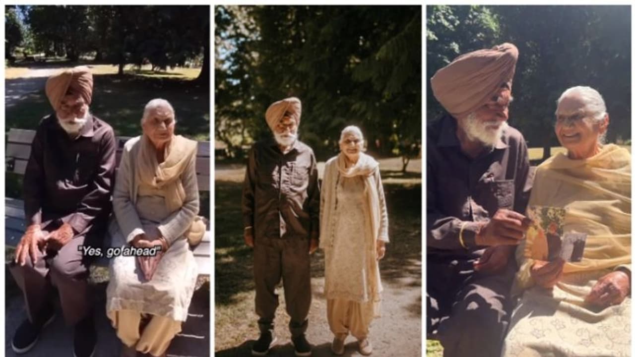 അപ്രതീക്ഷിത ഫോട്ടോഷൂട്ടിൽ പ്രണയദിനങ്ങളിലേക്ക് മടങ്ങി വൃദ്ധ ദമ്പതികൾ; വൈറലായി വീഡിയോ