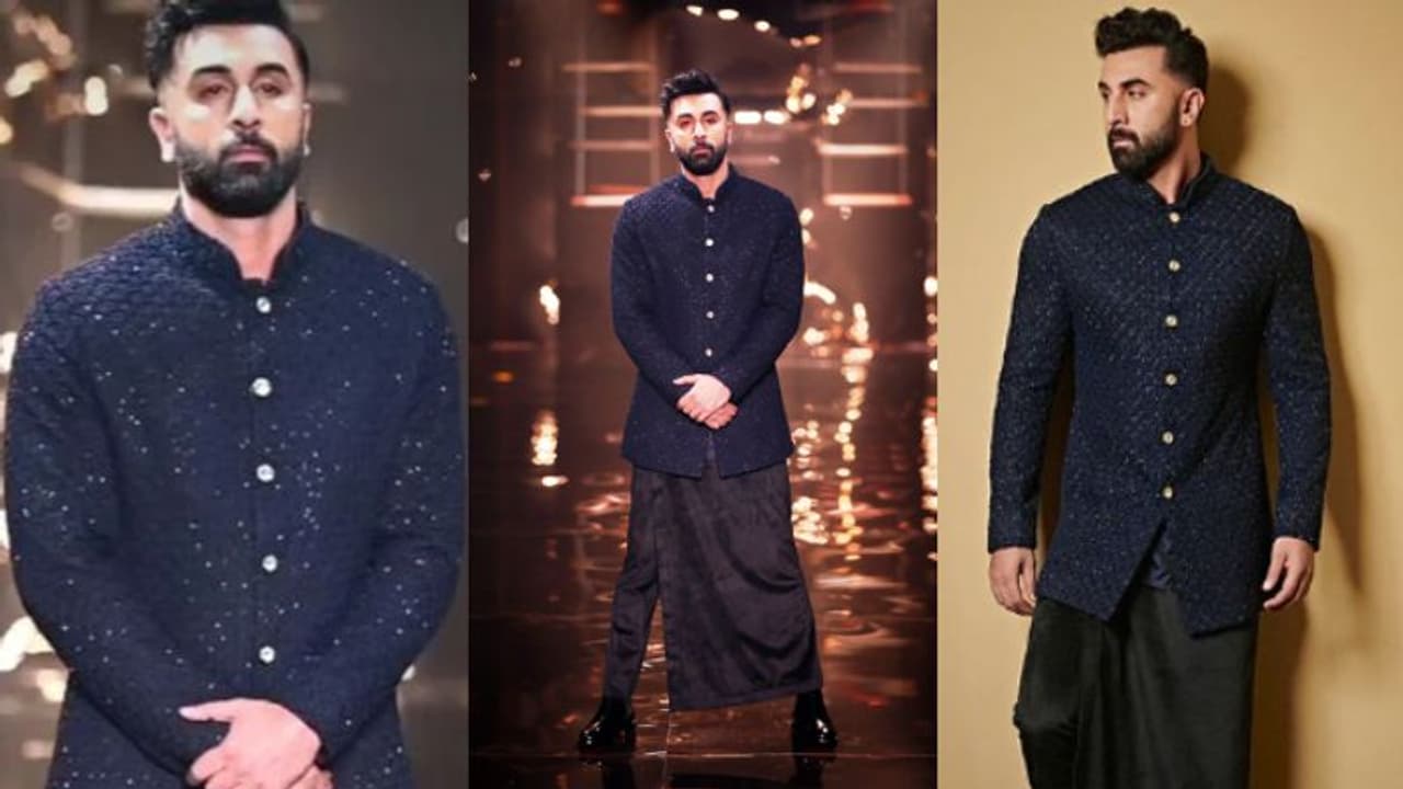 ലുങ്കി പാന്‍റ്സില്‍ കൂള്‍ ലുക്കില്‍ റാംപ് വാക്ക് ചെയ്ത് രണ്‍ബീര്‍ കപൂര്‍; വീഡിയോ വൈറല്‍