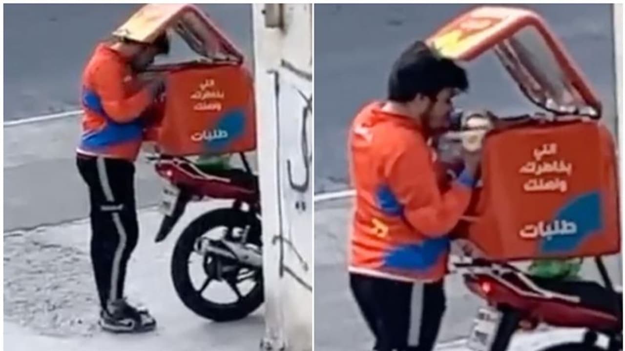 ഡെലിവറിക്ക് കൊണ്ടുപോയ ഭക്ഷണം കഴിക്കുന്ന ജീവനക്കാരന്; വീഡിയോ വൈറലായതോടെ വിശദീകരണവുമായി തലാബത്ത് ഡെലിവറിക്ക് കൊണ്ടുപോയ ഭക്ഷണം കഴിക്കുന്ന ജീവനക്കാരന്; വീഡിയോ വൈറലായതോടെ വിശദീകരണവുമായി തലാബത്ത്