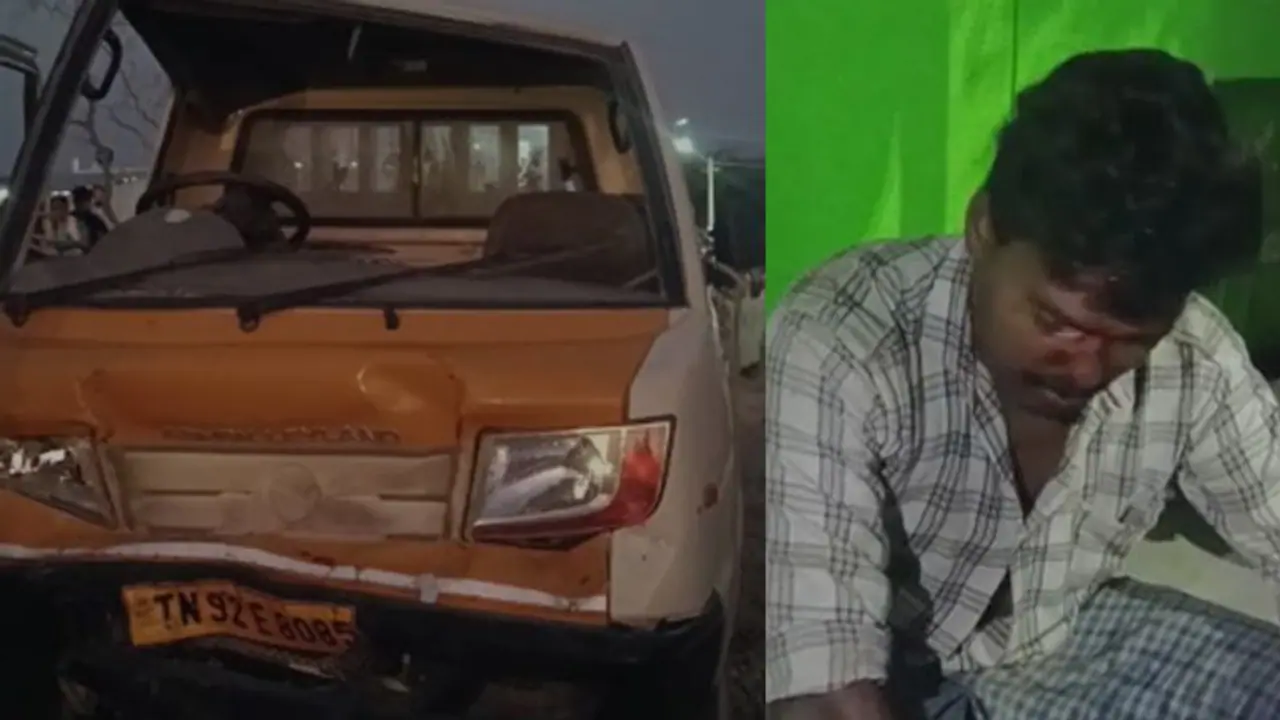 புல் மப்பில் லோடு வேனை ஆட்டையை போட்டு விபத்து.! குடிமகன் செய்த அட்ராசிட்டியால் கடுப்பான பொதுமக்கள்.! புல் மப்பில் லோடு வேனை ஆட்டையை போட்டு விபத்து.! குடிமகன் செய்த அட்ராசிட்டியால் கடுப்பான பொதுமக்கள்.!