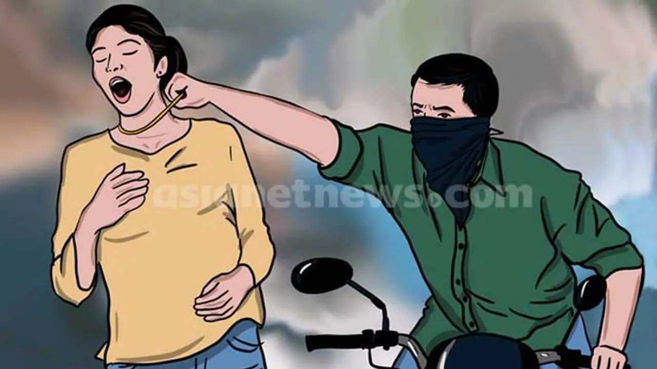 ബൈക്കിലെത്തി വയോധികയുടെ മൂന്ന് പവനോളം വരുന്ന മാല കവര്ന്നു, പ്രതികൾക്കായി വ്യാപക തെരച്ചിൽ ബൈക്കിലെത്തി വയോധികയുടെ മൂന്ന് പവനോളം വരുന്ന മാല കവര്ന്നു, പ്രതികൾക്കായി വ്യാപക തെരച്ചിൽ