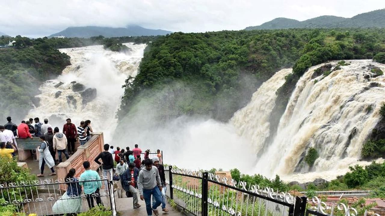 ಮೈದುಂಬಿದ ಗಗನಚುಕ್ಕಿ, ಭರಚುಕ್ಕಿ ಜಲಪಾತ: ಹರಿದು ಬಂದ ಜನಸಾಗರ ಮೈದುಂಬಿದ ಗಗನಚುಕ್ಕಿ, ಭರಚುಕ್ಕಿ ಜಲಪಾತ: ಹರಿದು ಬಂದ ಜನಸಾಗರ