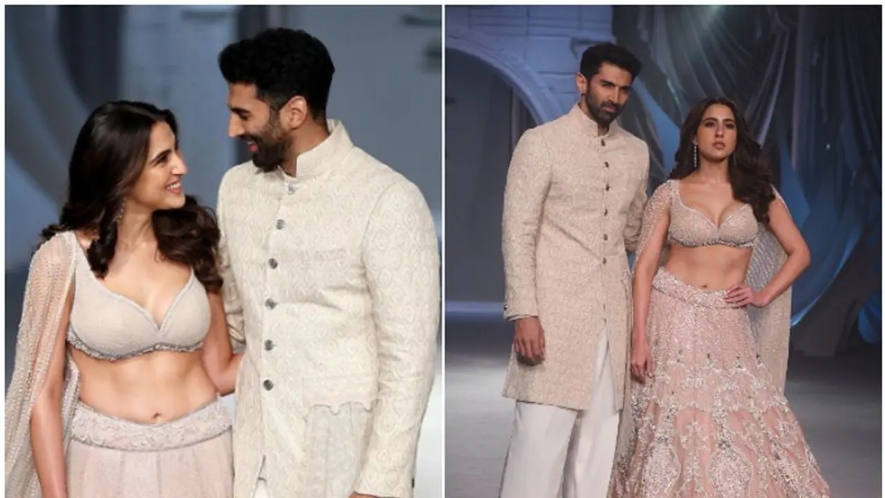 India Couture Week: Sara Ali Khan's ramp walk with Aditya Roy Kapur called 'fake', people prefer Ananya Pandey India Couture Week: Sara Ali Khan's ramp walk with Aditya Roy Kapur called 'fake', people prefer Ananya Pandey